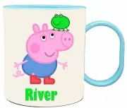 Peppa Pig Personalised Cup Polymer Plastic Birthday Gift Party Favour Keepsake