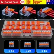 75X Reusable For Wago 221 Electrical Connectors Wire Block Clamp Terminal Cable