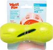 West Paw Zogoflex Qwizl Interactive Treat Dispensing Dog Puzzle Treat Toy for Dogs, Granny Smith, Small