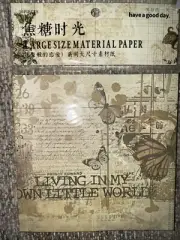 30 Pcs Junk Journal Large Size Retro Material Paper Collage Album Background