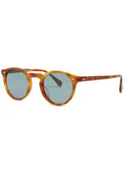 Oliver Peoples Gregory Peck Sun Round-frame Sunglasses - Brown ONE SIZE