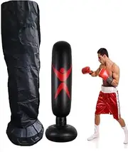 Punching Bag Cover Outdoor Waterproof/Dustproof Standing Boxing Bag Cover Boxing Punching Bags Heavy Bags for Sports Outdoors Exercise Black