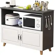 CUPKEE Kitchen Storage Cabinet, Bakers Rack with Storage, Bakers Rack, Pantry Cabinet, for Dining Room, Living Room,Microwave Cabinet,B