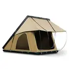 Slimline Aluminium Hardshell Rooftop Tent Hardshell With Ladder Khaki Camping