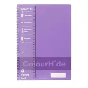 Colourhide Lecture Book w/ Ruler A4 Writing/School Notebook 140-Pages Lavender