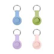 Laser's AirTag Silicone Key Rings - 4 Multi-Color Pack, Scratch-Proof & Easy Install