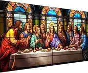 BOHADIY 5D DIY The Last Supper Diamond Painting Kits for Adults, Large Size Full Drill Diamond Arts Rhinestone Pasted, DIY Painting Diamond Dot Arts Crafts for Home Wall Decor Gift 27.5 X 15.7 Inch