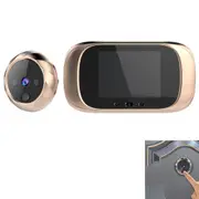 Digital Door Bell Wireless Peephole LCD Display Door Viewer Home Security System with Camera-Gold