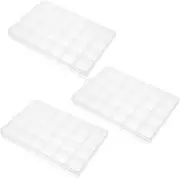 ARTSEWPLY 3Pcs Fishing Tackle Organizer Transparent Storage Box with Compartments for Hooks Baits and Tools Easy to Carry and Compact Design for Fishing Enthusiasts