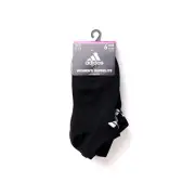 adidas Women's Superlite No Show Socks (Pack of 6) (5-10, Solid Black/Grey)