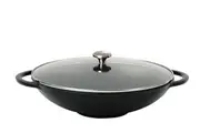 Wok With Glass Lid (Matt Black) - 4.5 Litre