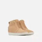 Sorel Womens Out N About Pull On Leather Suede Wedge Boot Canoe Sea Salt 5.5 NWB