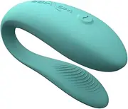 We-Vibe Sync Lite Couples Vibrator – App Controlled C-Shape Vibrator – Wearable Vibrating Couples Adult Sex Toy – G-spot and Clitoris Dual Stimulation – USB Rechargeable - Aqua Ocean Blue