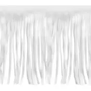 1 Yard 10 Inch PU Leather Fringe Trim DIY Tassel Fringe for Sewing, White