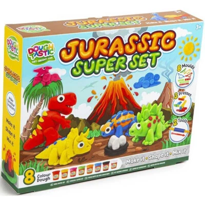Make Dinosaur Models Figures Jurassic Modelling Dough Tastic Clay Super Set