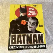 1989 TOPPS BATMAN 2nd SERIES CARD WAX BOX 32 PACKS CARDS JOKER NEW