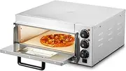 [VEVOR] Commercial Pizza Oven Countertop, 14" Single Deck Layer, Stainless Steel Electric Pizza Oven with Stone and Handle, Multipurpose Indoor Pizza Maker for Restaurant Home Pretzels Baked