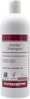 VetBioTek BioHex Chlorhexidine and MicroSilver Shampoo for Skin Infections in Dogs, Cats, and Horses (16 oz)
