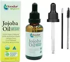 Soodox Certified Organic Jojoba Oil 50ml | Glass Amber Bottle | Brushes Included