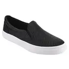 Soda Shoes Women's Tracer Slip On White Sole Shoes Black Casual Comfy Sneakers