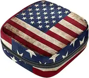 Period Bag,Sanitary Napkin Storage Bag,4th of July Independence Day,Tampon Bag for Purse