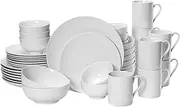 Mikasa 5224196 Cheers 40-Piece Dinnerware Set, Service for 8, White