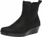 ECCO SKYLER Pull On Wedge stretch Chelsea Boots Black Oil Nubuck SZ 42