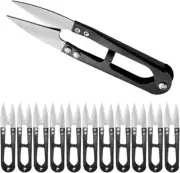 12 PCS Black U Sewing Scissors Clippers Yarn Thread Cutter Mini Small Snips C...