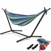 Hammock Stand With Space Saving Steel Stand Includes Carrying Case Blue