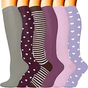[Sooverki] Compression Socks For Women and Men -5/6 Pairs- Best Medical,for Running, Athletic, Varicose Veins, Travel