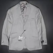 Arnold Brant Suit Mens 40R 34W Gray Birdseye Wool Jacket Flat Front Pants