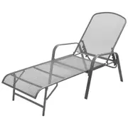 Sun Lounger Steel Anthracite vidaXL