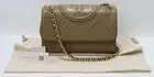 Tory Burch Small Fleming Leather Soft Convertible Shoulder Bag - Pebblestone NEW