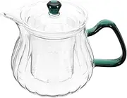 HOMOBABE Electric Glass Teapot with Removable Infuser High Temperature Resistant Kettle for Loose Tea Elegant Design for Use