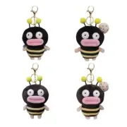 12cm Ugly Funny Bees Sausage Mouth Plush Toy Keychain Bag Pendant Accessory