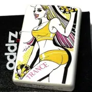 Zippo Trance Lady Cheerleader Pearl White Inkjet Print tica ishibashi Lighter