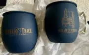 2 NEW Buffalo Trace Distillery Wheatley Mule Aluminum Mugs w Handle In Box 18oz