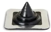 8x DEKTITE EPDM ROOF FLASHING For 0-35mm Pipe, Flexible Design, Black