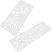 Veemoon 2pcs Plastic Cross Stitch Templates for Quilting and Patchwork DIY Sewing Crafting Tools with Exact Markings Multifunctional Embroidery Supplies for Beginners and Experts