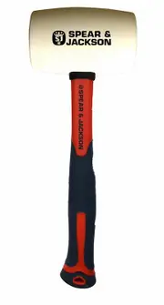 Spear & Jackson SJ-WRM24FG - Rubber Mallet White 680g 24oz Fibreglass Handle