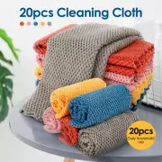20 Pcs Microfiber Cleaning Cloths Lint Free Fish Scale Cloth Rag Strong EmpaG