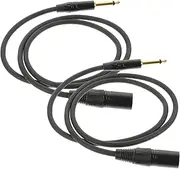 TOGEVAL 2pcs XLR to Adapter Patch Cable Male to XLR Female Converter Durable Coated Audio Cable for Microphone and Sound Systems High Fidelity Sound