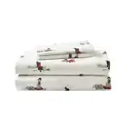 Retriever Adventure 4-Piece Red Graphic King Flannel Sheet Set