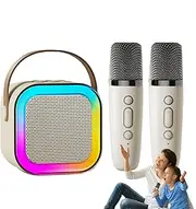 Dgayaeic Wireless Karaoke Machine,Small Wireless Speaker Microphone - Portable Wireless Karaoke System for Camping,
