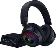 Razer Kraken V4 Pro Wireless Gaming Headset, Equipped with OLED Control Hub, HyperSpeed Wireless, 2.4 GHz Bluetooth, USB 3.5 mm Connection, Sensa HD Haptics, Triforce Biocellulose, 40mm Driver