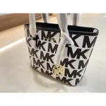 全新 MICHAEL KORS MK 手提包 亮眼簡約LOGO 荔枝紋防刮皮 餃子包 側背包 台灣專櫃購入付購買證明