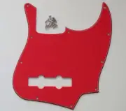 Standard Jazz J Bass Pickguard Scrach Plate Red 3 Ply