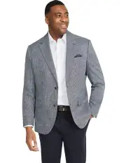 [Johnny Bigg] Giles Check Stretch Blazer in Navy
