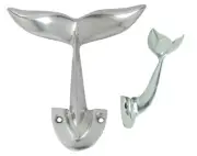 Towel Hat Bath Nautical Aluminum Whale Tail Wall HOOK Beach Ocean Fisherman