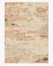 305' x 425' | Machine Washable Runner Rug | Kid & Pet Friendly | Indoor Rug | Gaia Ivory Multicolour Flatwoven Rug | Ruggable